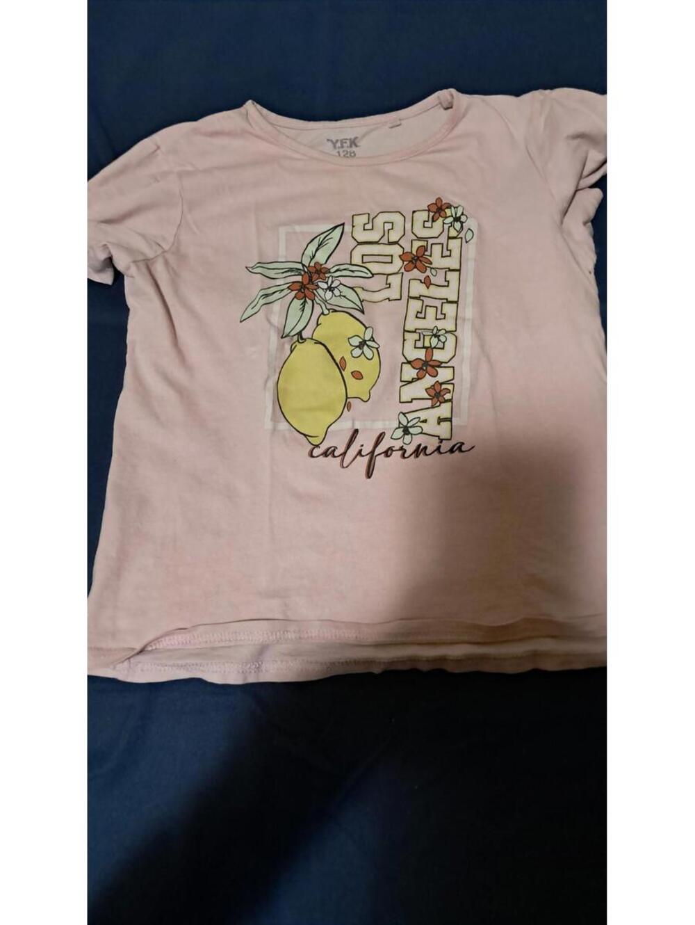 Yfk 128 Summer Los Angeles Short‎ Sleeve Girls 4-5 Tee shirt